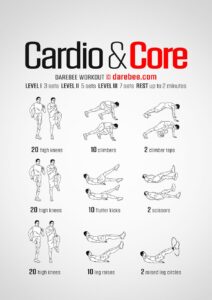 các bài tập cardio đốt mỡ tại nhà chỉ với quần đùi thể thao